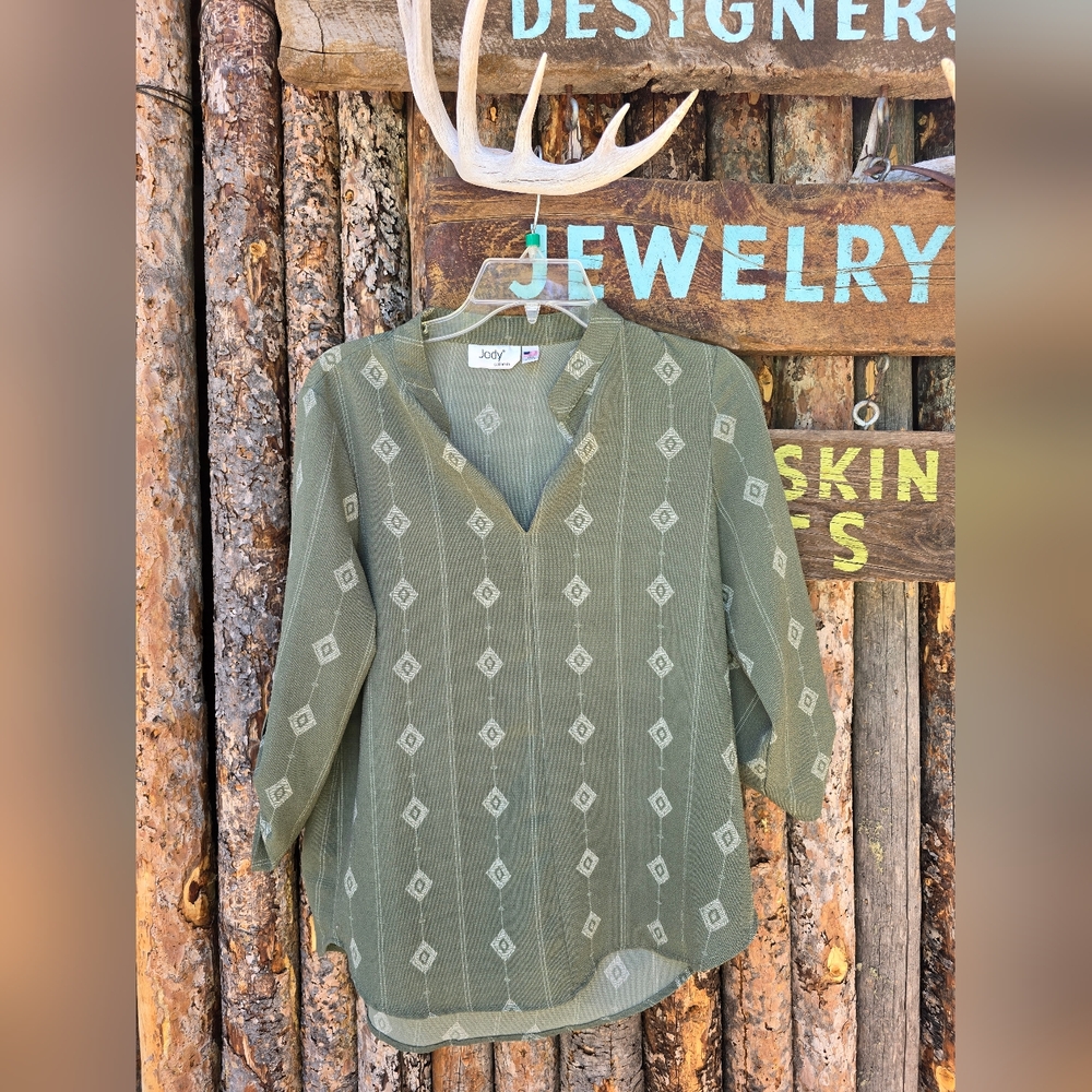Jody California Vintage High-lo Blouse
